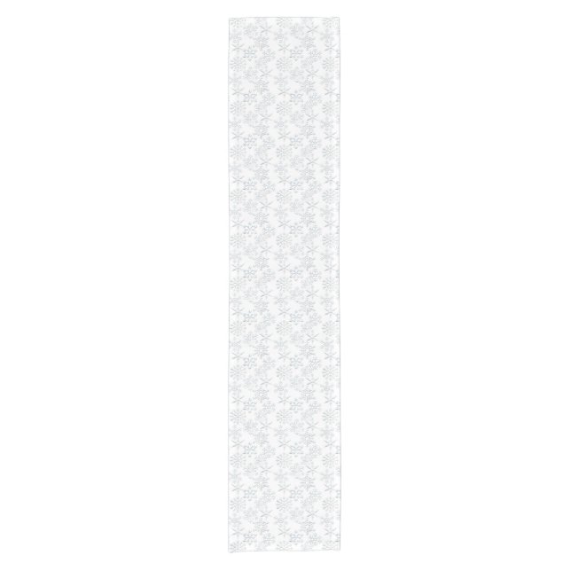 Camino De Mesa Corto Navidades de copo de nieve blanco tablerunner (Anverso)