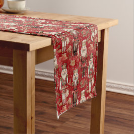 Camino De Mesa Corto Navidades de patrones de petardos rojos