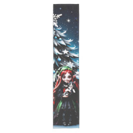 Camino De Mesa Corto Navidades Elf con Kitten.