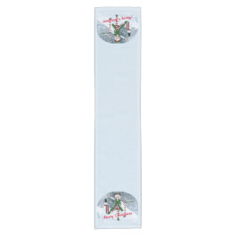 Camino De Mesa Corto Navidades en un bosque de invierno