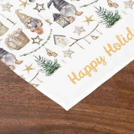 Camino De Mesa Corto Navidades gnomes estilo casa de campo nórdica