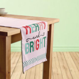 Camino De Mesa Corto Navidades merry y brillantes