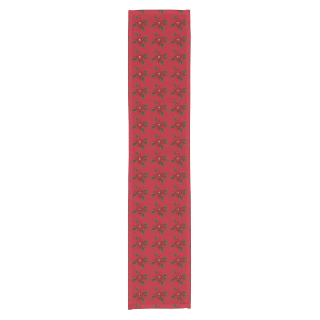 Camino De Mesa Corto Navidades Red Poinsettia Sml Table Runner (Anverso)