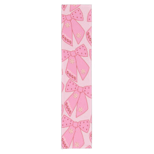 Camino De Mesa Corto Navidades rosados se inclina