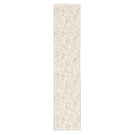 Camino De Mesa Corto Neutral Boho Christmas Gingerbread Man Beige