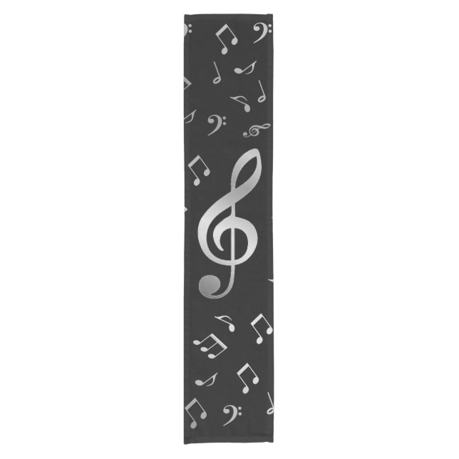 Camino De Mesa Corto notas musicales de plata (Anverso)