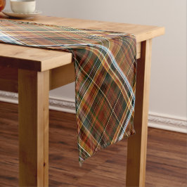 Camino De Mesa Corto Otoño Sycamore Brown, Green y Blue Plaid