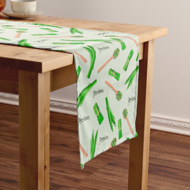 Camino De Mesa Corto Pandan Leaf Pattern Table Runner (In Situ)