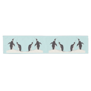 Camino De Mesa Corto par de pingüinos