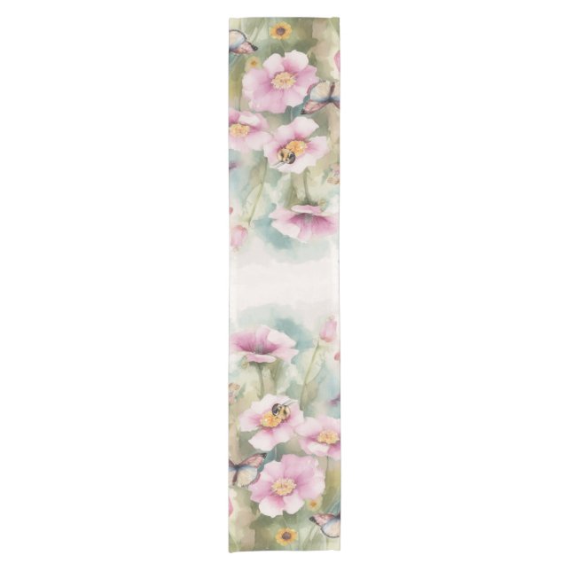 Camino De Mesa Corto pastel floral (Anverso)