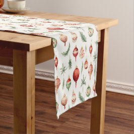 Camino De Mesa Corto Patrón de Bombillas Decorativas de Navidad