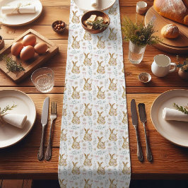 Camino De Mesa Corto Patrón de eucalipto de conejo de Pascua de Agua