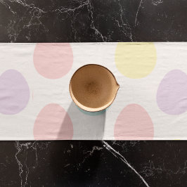 Camino De Mesa Corto Patrón de huevo Pastel moderno | Feliz Pascua