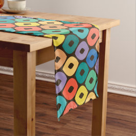 Camino De Mesa Corto Patrón de ogeo multicolor