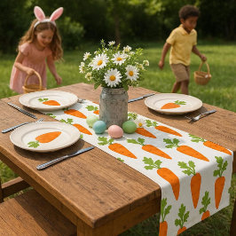 Camino De Mesa Corto Patrón de zanahoria de primavera / Pascua Decoraci