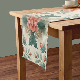 Camino De Mesa Corto Patrón floral de la cabaña de campo