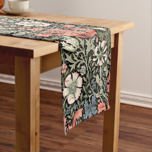 Camino De Mesa Corto Patrón floral William Morris Vintage Compton