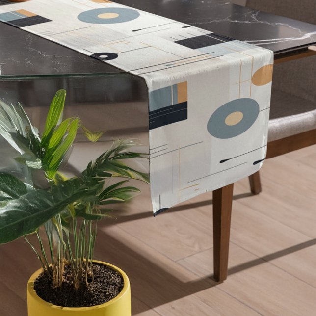 Camino De Mesa Corto Patrón geométrico de tonos Pastel de mediados de s (Subido por el creador)