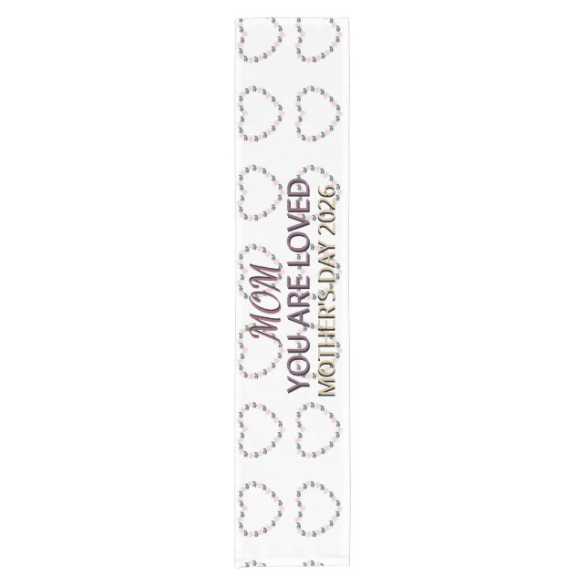 Camino De Mesa Corto Peony Heart Pathway for Mom (Anverso)