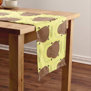 Camino De Mesa Corto Personalizado de cuerda de saltar de patata feliz