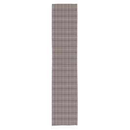 Camino De Mesa Corto Pink Brown Plaid Classic Pattern Table Runner