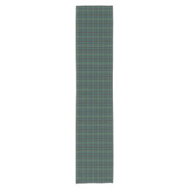 Camino De Mesa Corto Plaid Green Blue Tartan Traditional Style