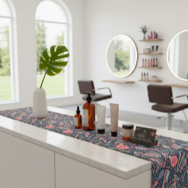 Camino De Mesa Corto Portuguese folk hair icons — navy, blush & cream