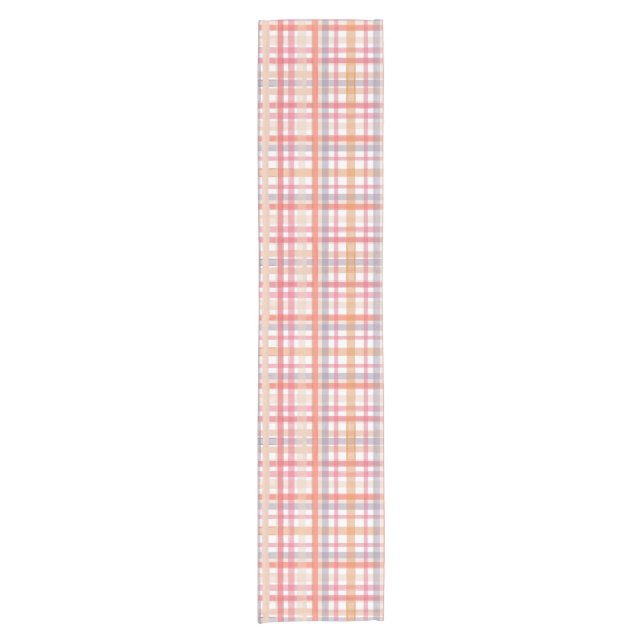 Camino De Mesa Corto Pretty Pastel Plaid (Anverso)