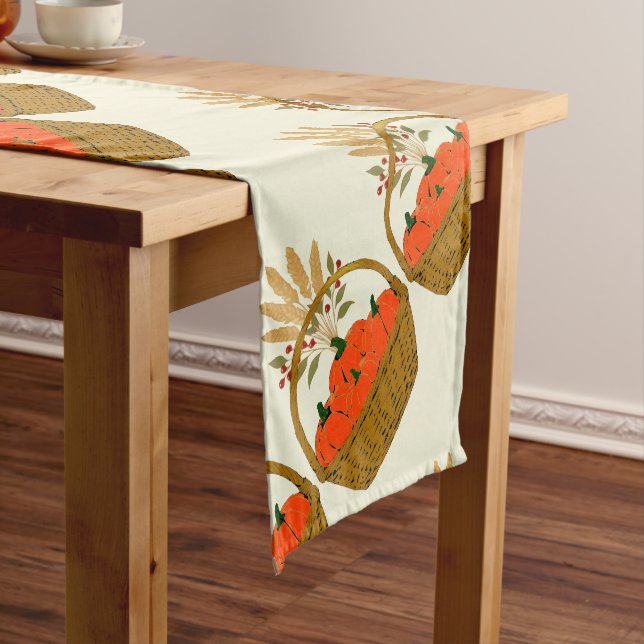 Camino De Mesa Corto 🍂 **Pumpkin & Wheat Table Runner (In Situ)