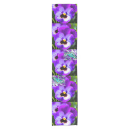 Camino De Mesa Corto Púrpura Pansy Butterfly Table Runner