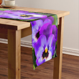 Camino De Mesa Corto Púrpura Pansy Butterfly Table Runner
