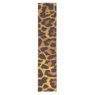 Camino De Mesa Corto Purpurina Leopard Pring