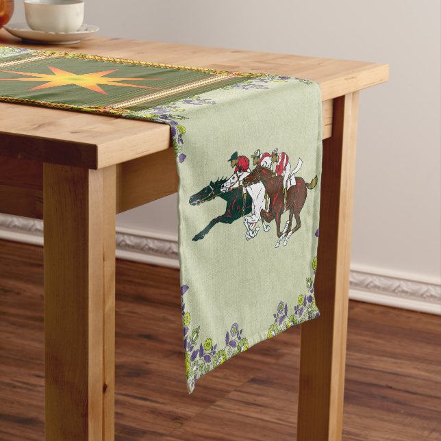 Camino De Mesa Corto Race Horses Table Runner (In Situ)