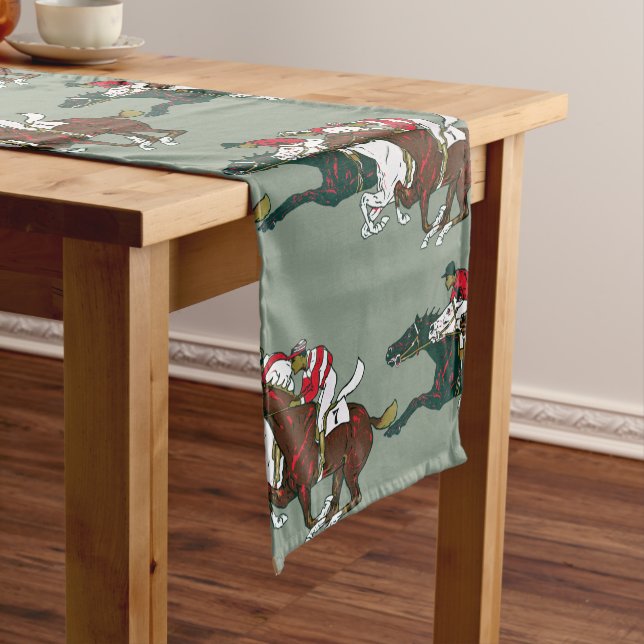 Camino De Mesa Corto Race Horses Table Runner (In Situ)