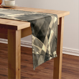 Camino De Mesa Corto Rectángulos inclinados en tonos madera o beige?