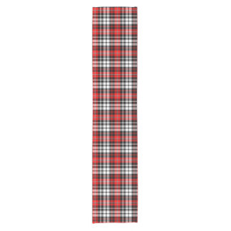 Camino De Mesa Corto Red Black White Plaid Tartan Pattern Design 