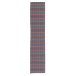 Camino De Mesa Corto Red Rose Blue Black Plaid Tartan Table Runner
