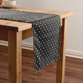 Camino De Mesa Corto Seamless black and white polka dot pattern 