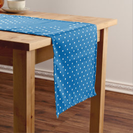 Camino De Mesa Corto Seamless blue background polka dot pattern 