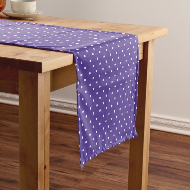 Camino De Mesa Corto Seamless  medium purple polka dot pattern (In Situ)