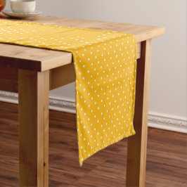 Camino De Mesa Corto Seamless yellow-orange  polka dot  pattern 