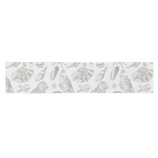 Camino De Mesa Corto Seashell Soft Antique Art Beach Shells (Horizontal)