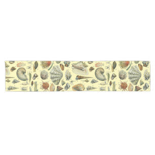 Camino De Mesa Corto Shell de conchas marinas Mollusk Clam Elegante Art