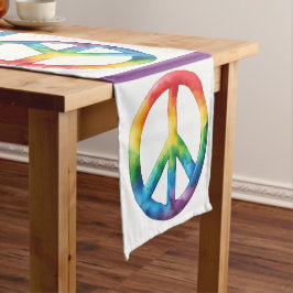 Camino De Mesa Corto Signo de paz del orgullo arcoiris