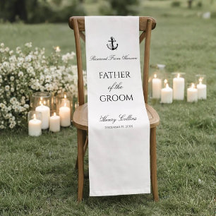 Camino De Mesa Corto Símbolo de ancla conmemorativa de boda Padre del n