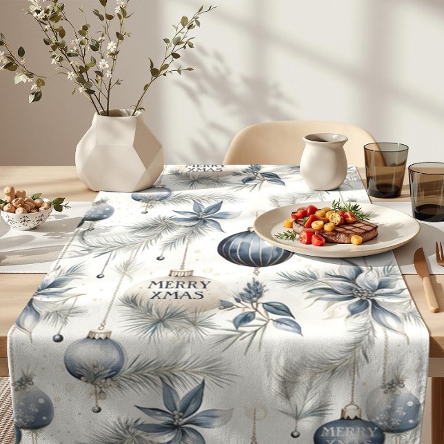 Camino De Mesa Corto Sofisticados Navidades Blue & Gold (Subido por el creador)