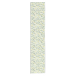 Camino De Mesa Corto Spring Primrose & Sage Watercolor Table Runner