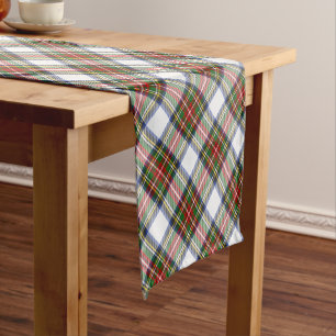 Camino De Mesa Corto Stewart Royal Vress Plaid Scottish Pattern