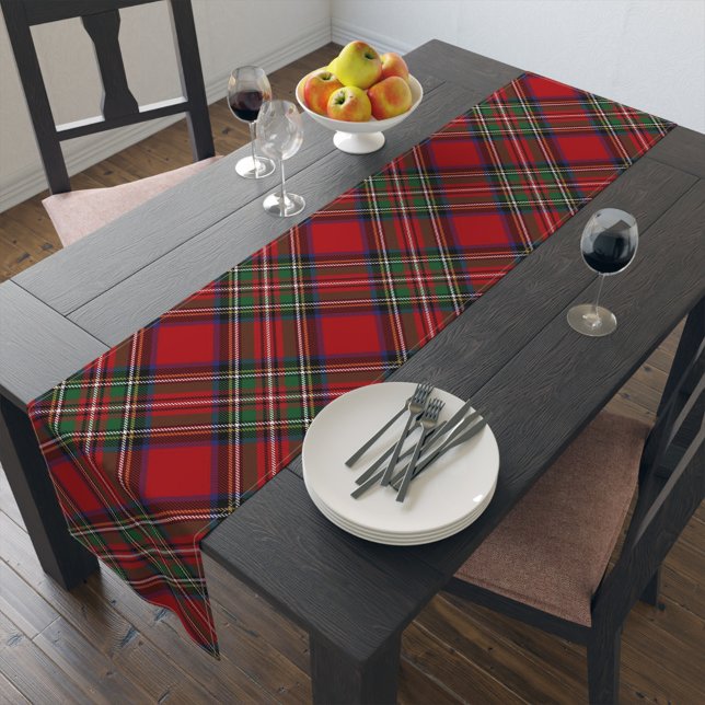 Camino De Mesa Corto Stewart Tartán (Plaid Rustic Clan Stewart Tartan Table Runner)