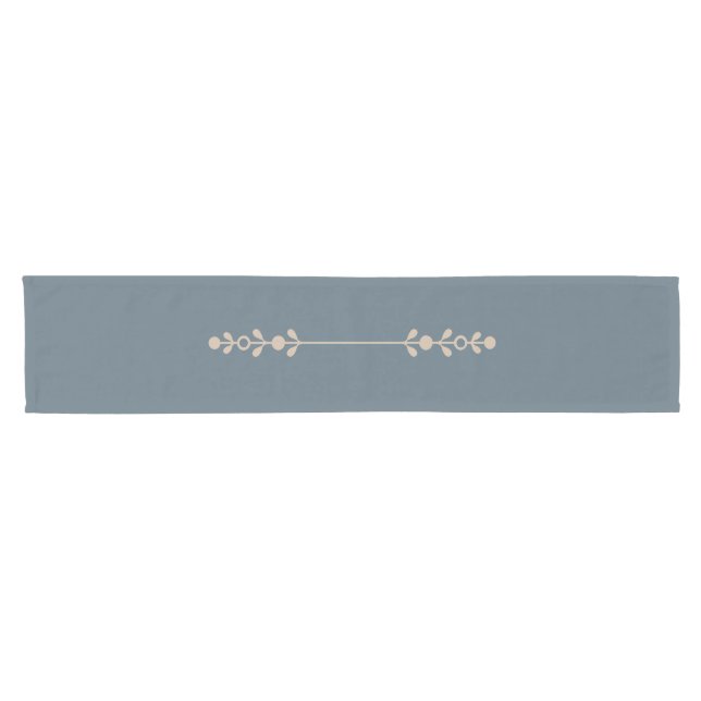 Camino De Mesa Corto Table Runner Neutral Farmhouse Baby's Breath (Horizontal)
